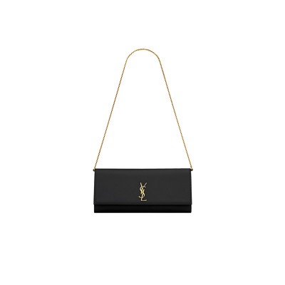 YSL KATE CLUTCH IN GRAIN DE POUDRE LEATHER 851921AAGBE1000 (28*12*4cm)